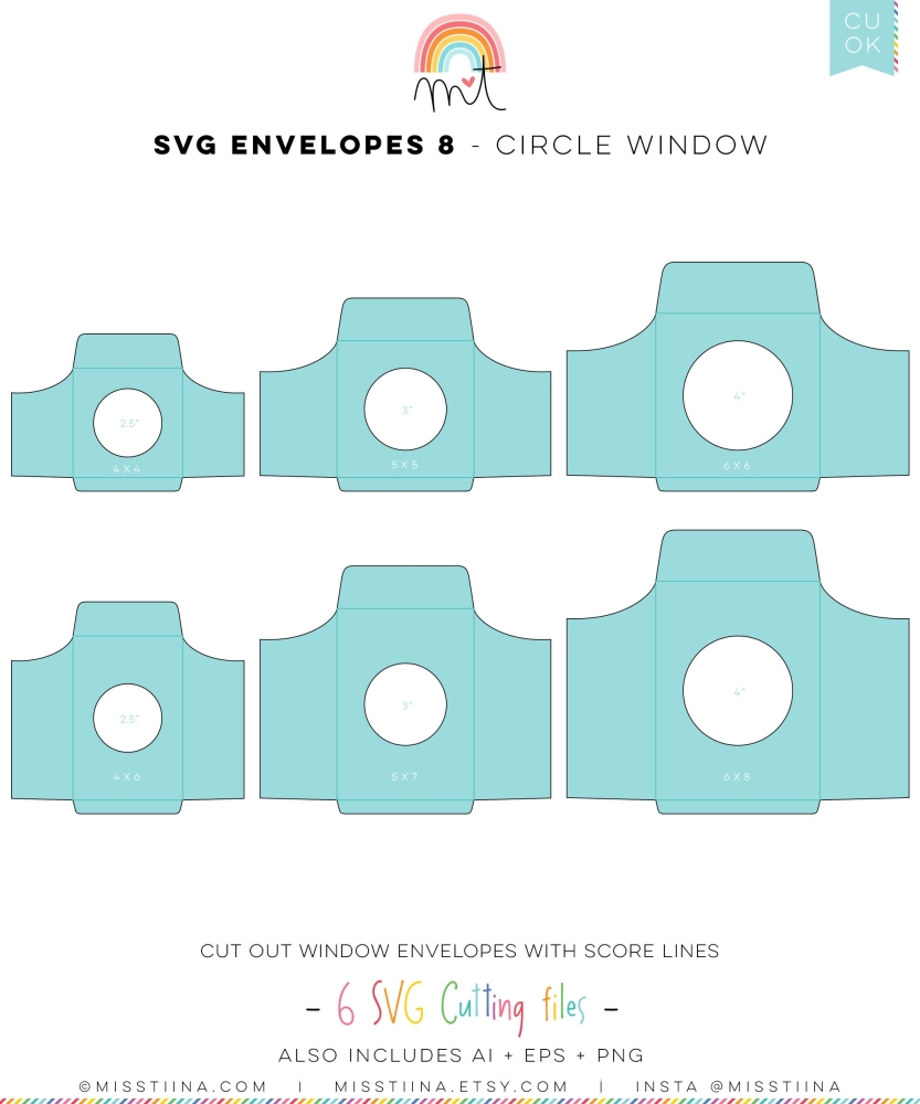 Envelopes 8 Round Window SVG