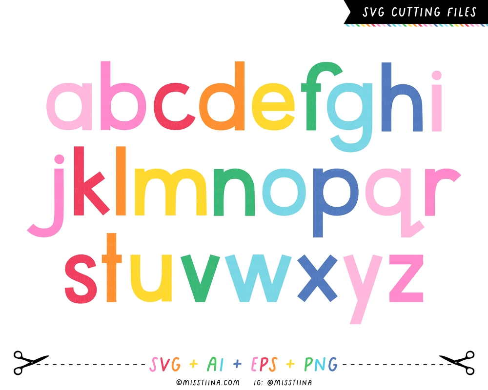 Lowercase Alphabet SVG