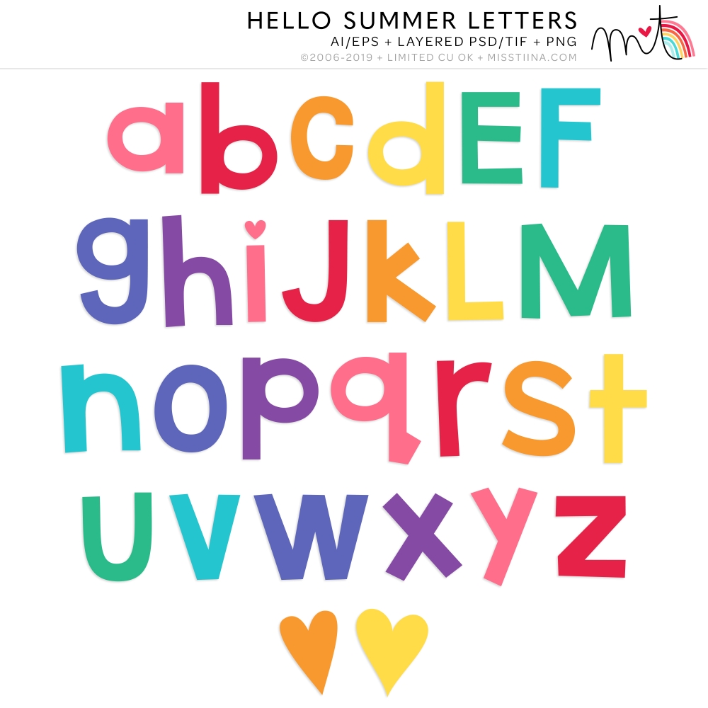 Hello Summer Letters CU