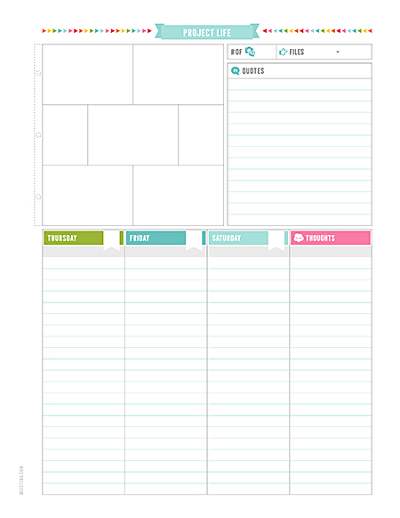 PROJECT LIFE PLANNER PAGES | MissTiina.com
