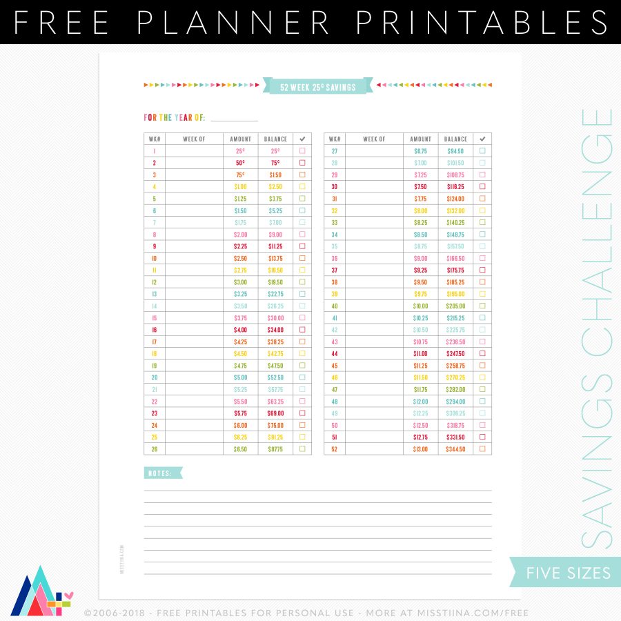 happy planner saving tracker free printable