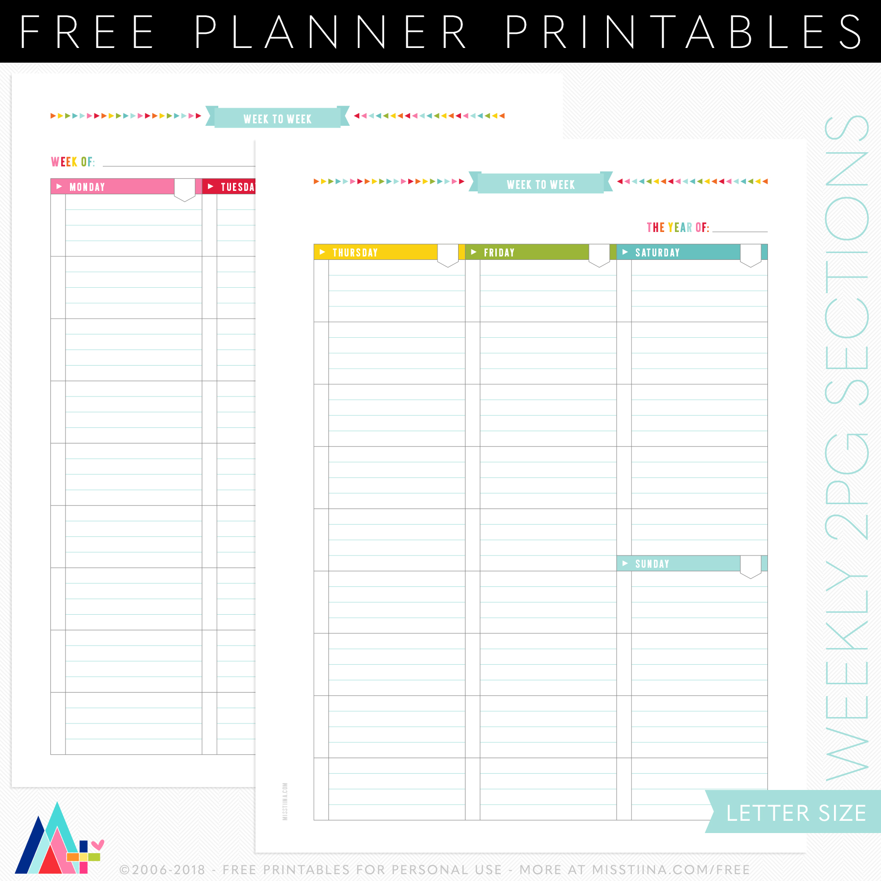 Free Planner Page Printables Misstiina Com