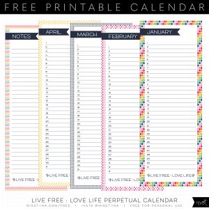 Live Free : Love Life Perpetual Calendar {CU} & FREE Printables ...