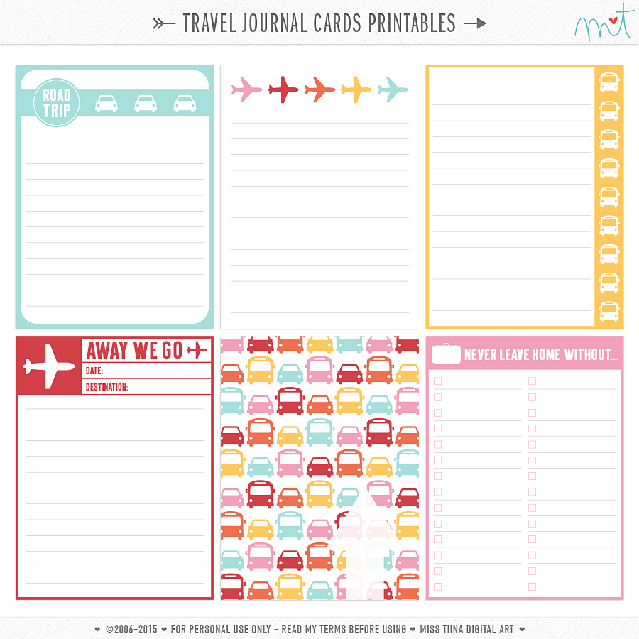 Travel Journal Template Download from misstiina.com