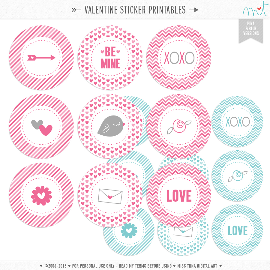 Printable Valentines Day Stickers