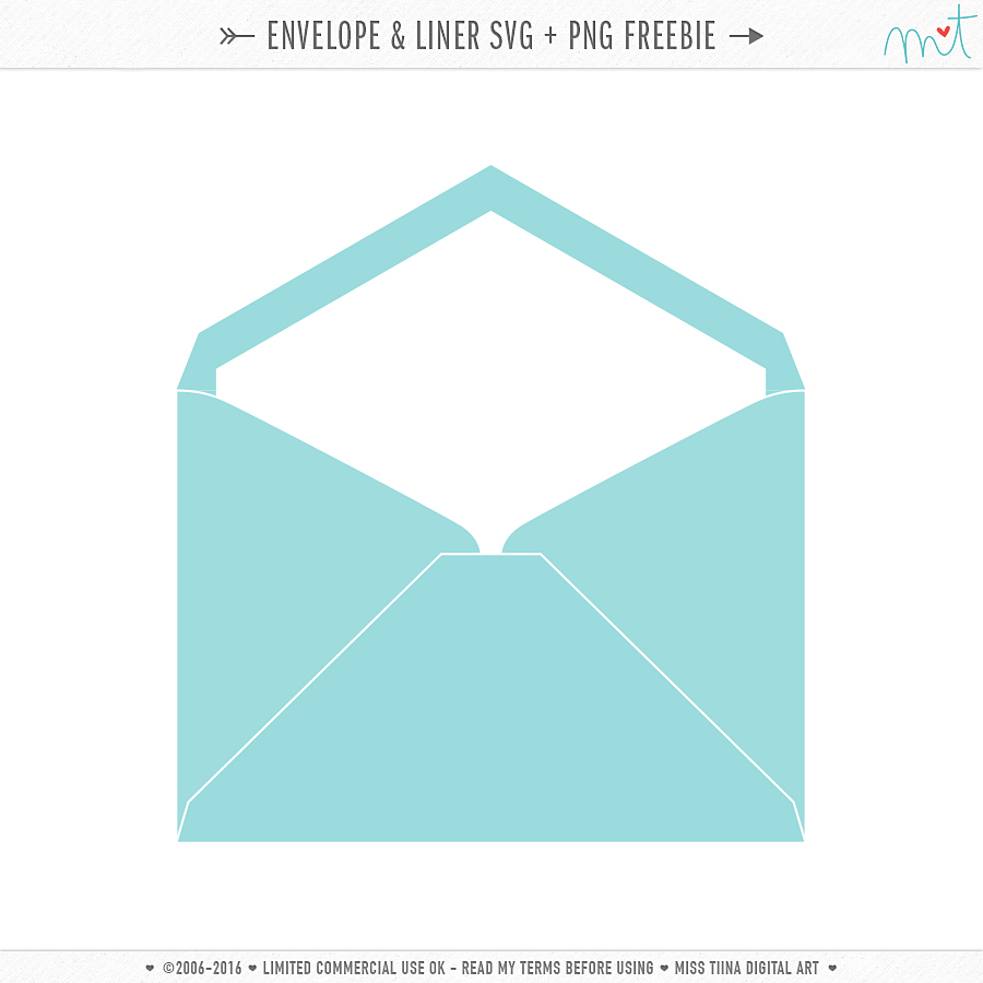 Download Envelope & Liner SVG + PNG Freebie | MissTiina.com