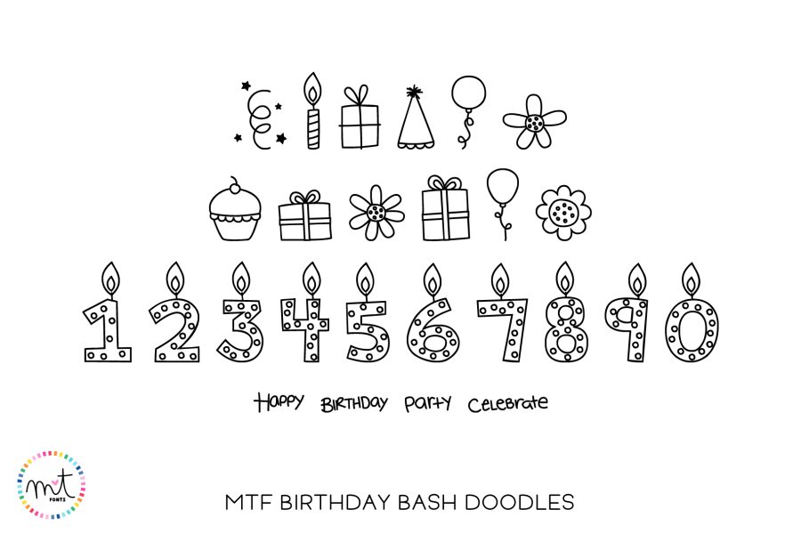 birthday bash doodles