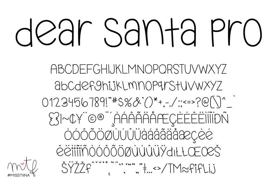 MTF Dear Santa PRO Font Duo • Miss Tiina Fonts