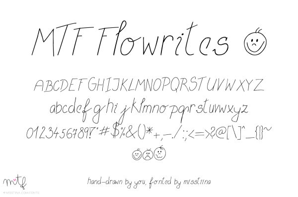 MTF Flowrites • Miss Tiina Fonts