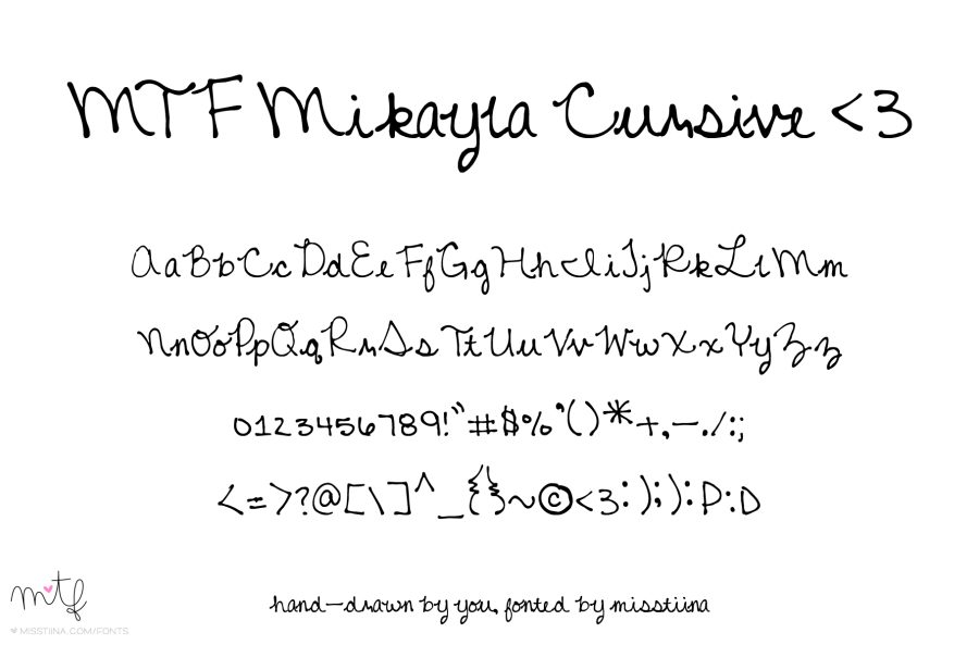 mikayla cursive