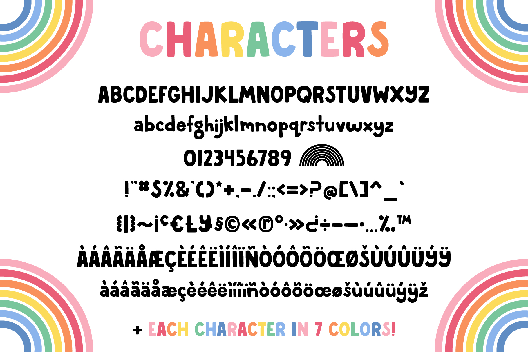MTF Rainbow SVG Color Font
