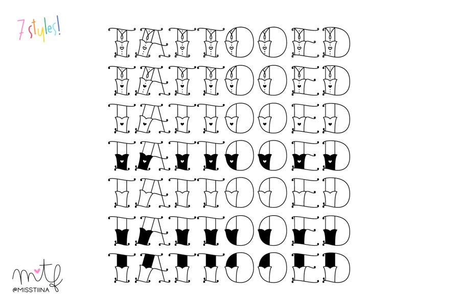 tattooed font