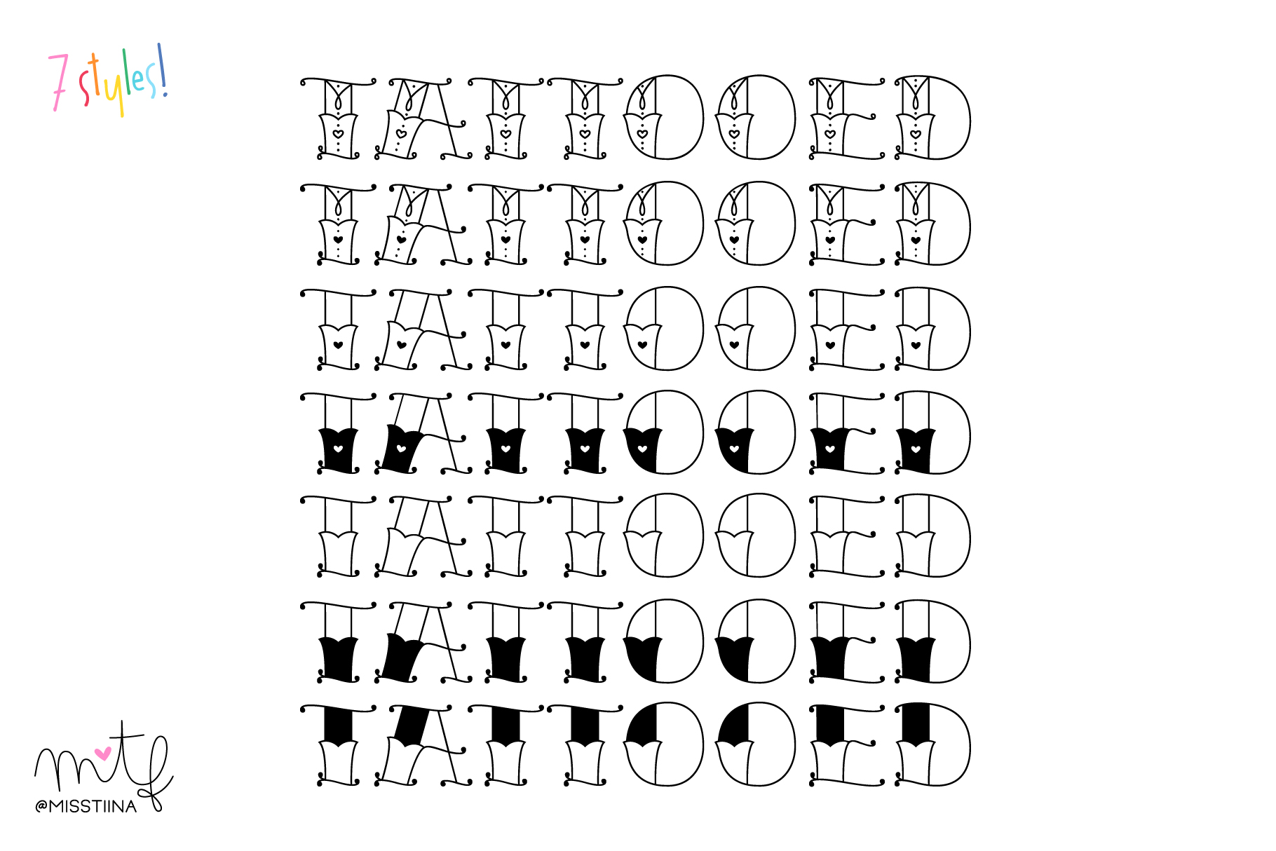 tattooed font