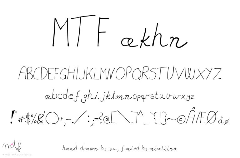 MTF akhn • Miss Tiina Fonts