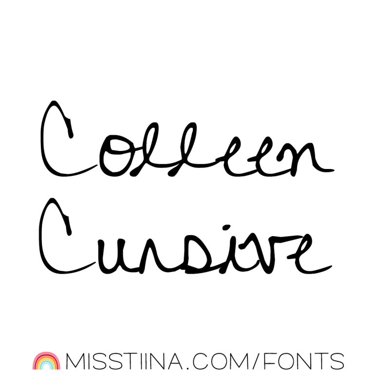 colleen cursive font