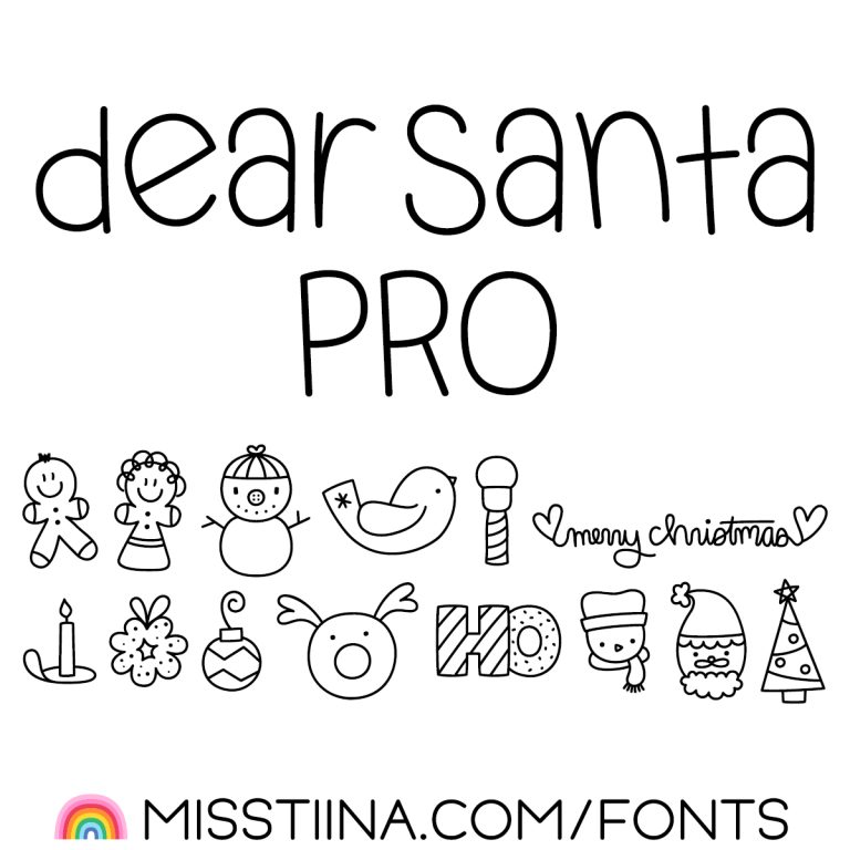 dear santa pro font