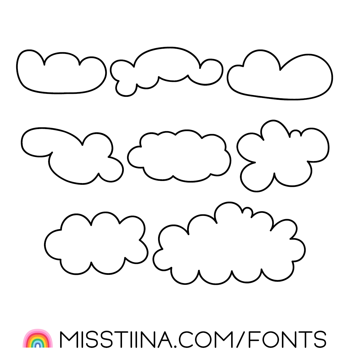 MTF Doodle Clouds Font