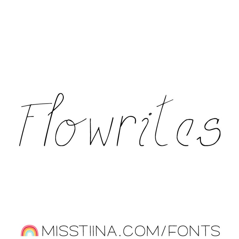 flowrites font