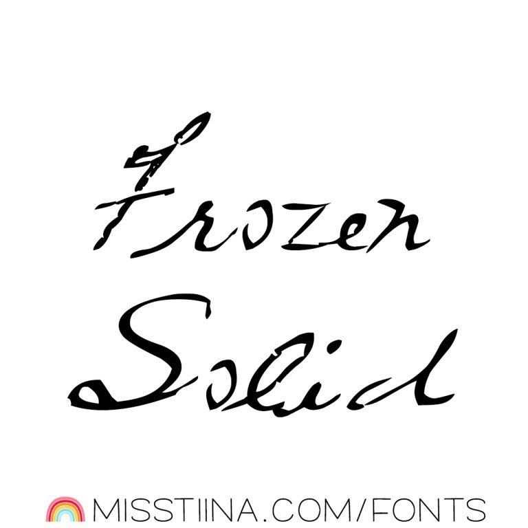 frozen solid font