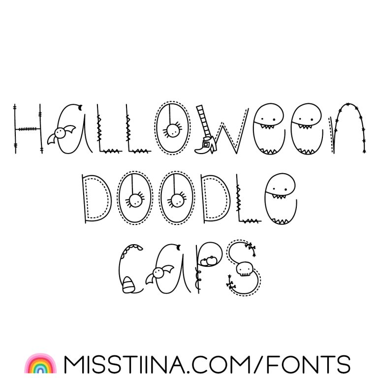 halloween doodle caps