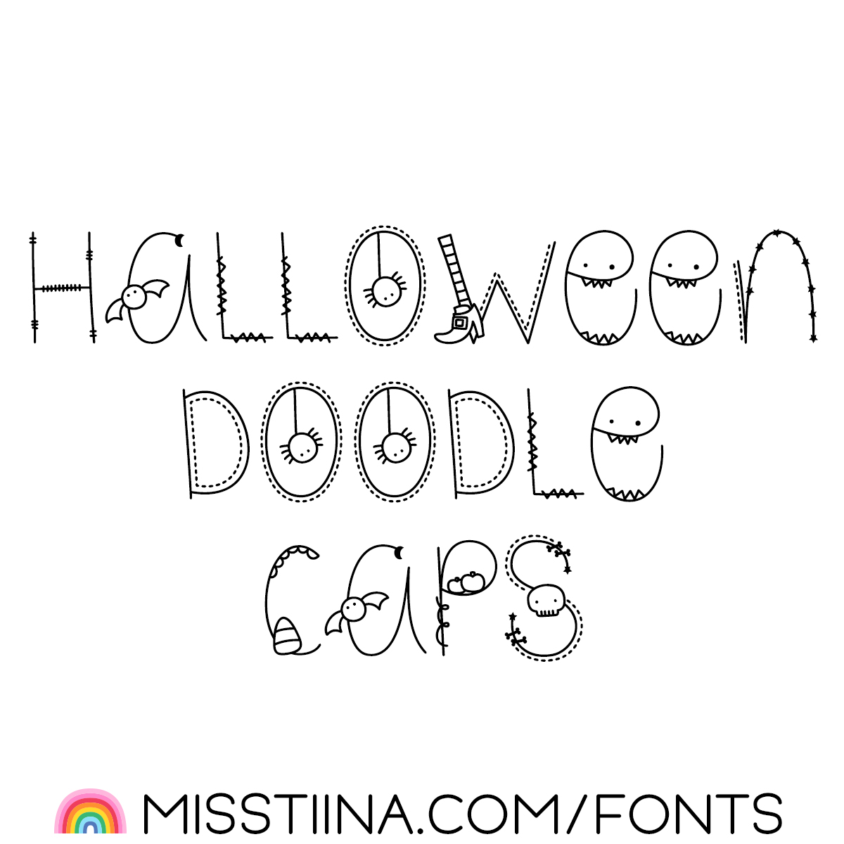 halloween doodle caps