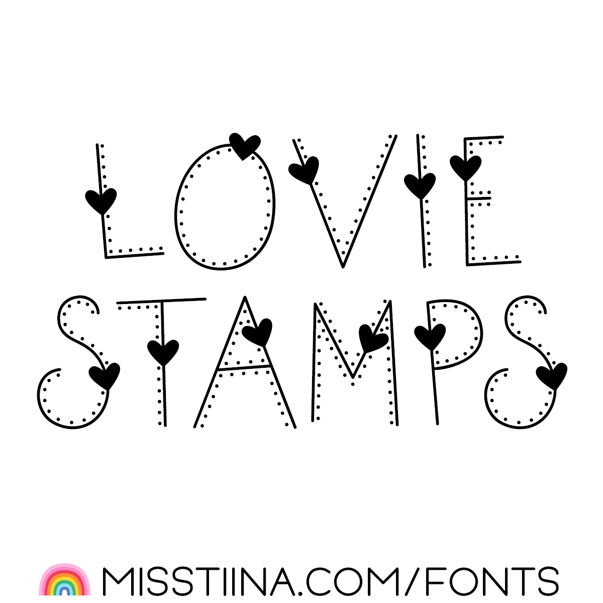 MTF Lovie Stamps Font