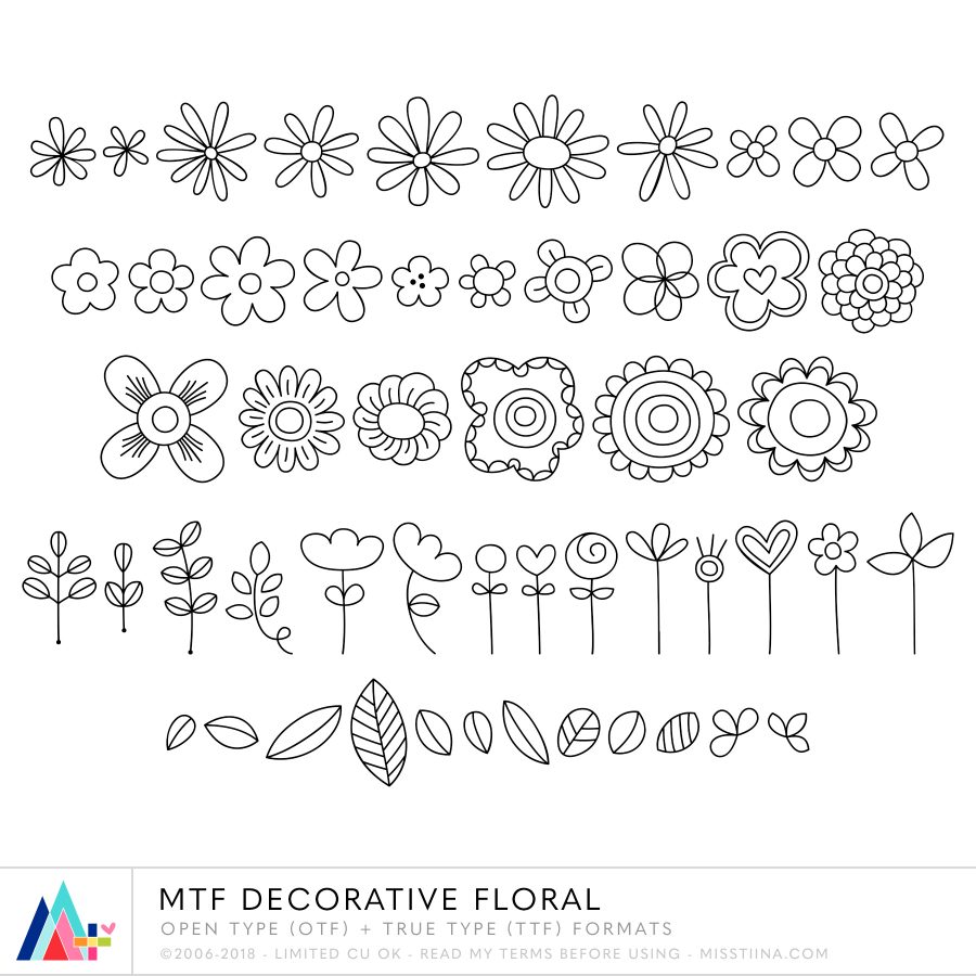 decorative floral font