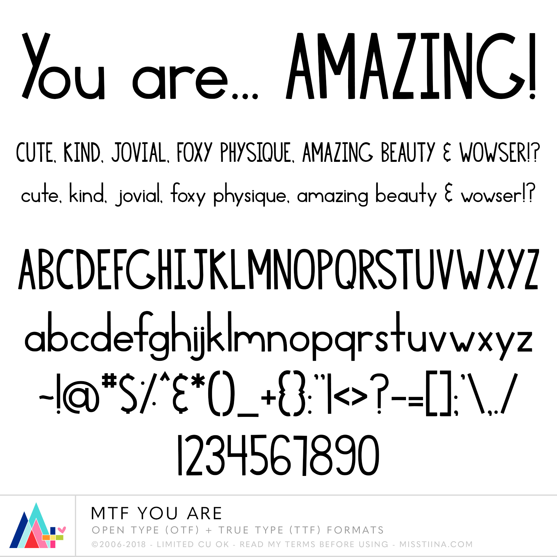 MTF You Are Font • Miss Tiina Fonts