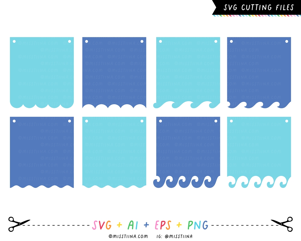 Banners 3 - Summer Waves SVG