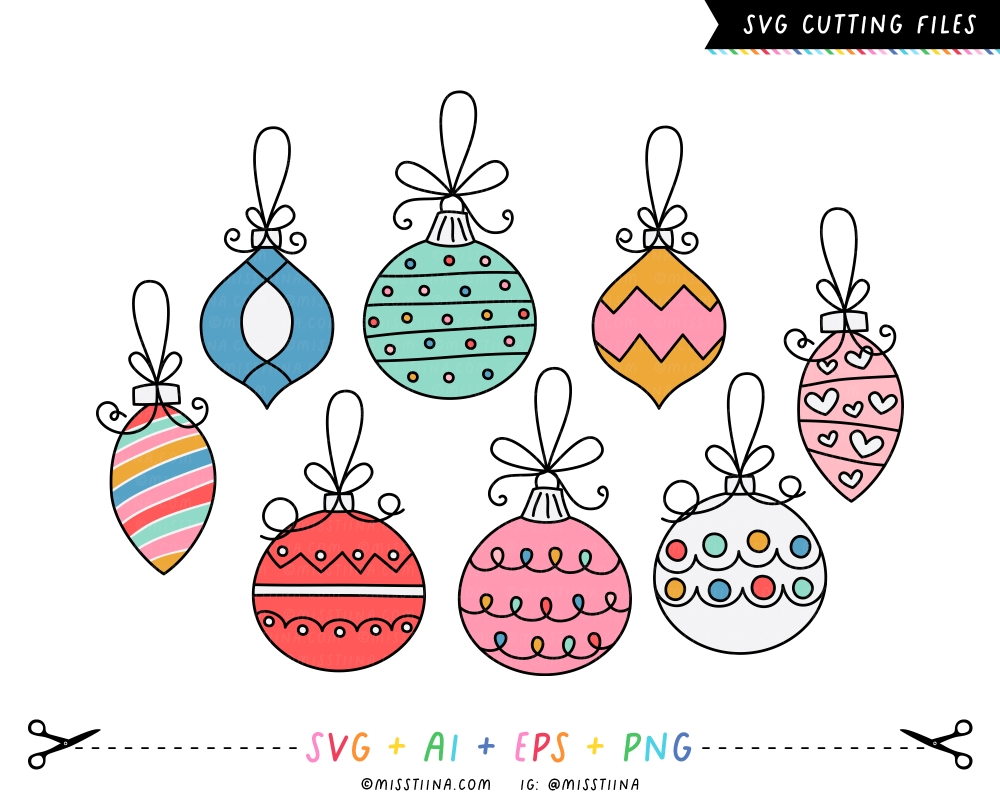 Christmas Wish Ornaments SVG