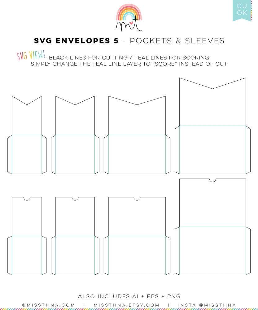 Envelopes 5 - Pockets & Sleeves SVG