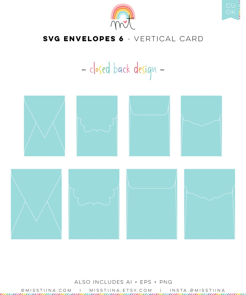 Envelopes 6 - Vertical Card SVG