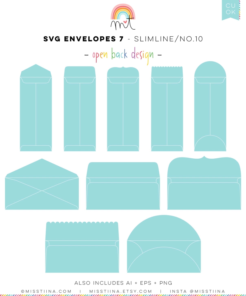 Envelopes 7 - Slimline SVG