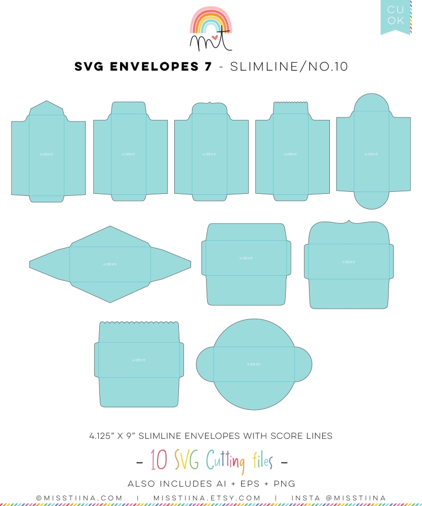 Bundle :: Envelopes 1-9 + Wraps SVG - 2022 Update