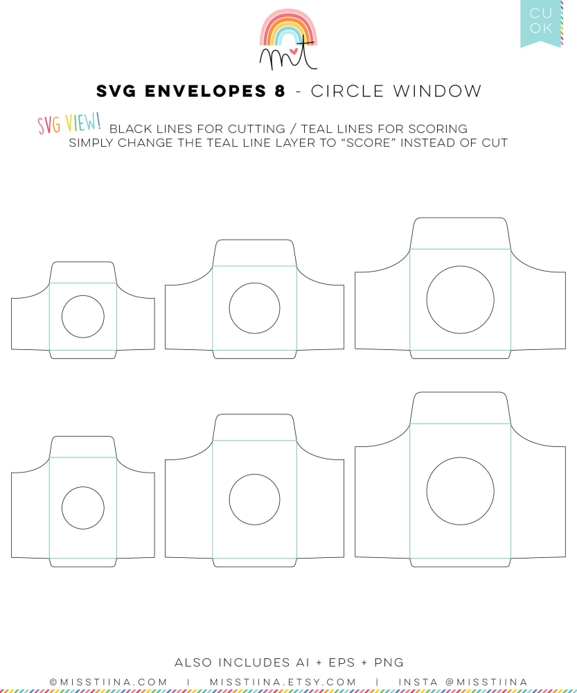 Envelopes 8 Round Window SVG