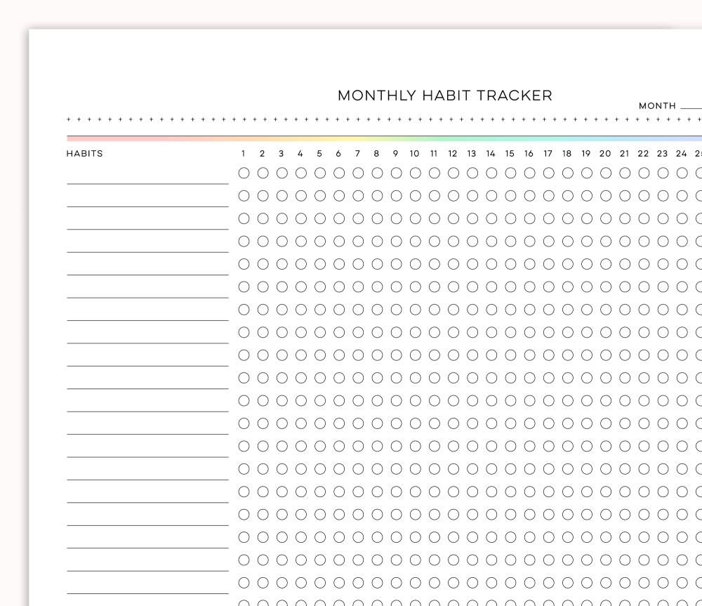 Monthly Habit Tracker