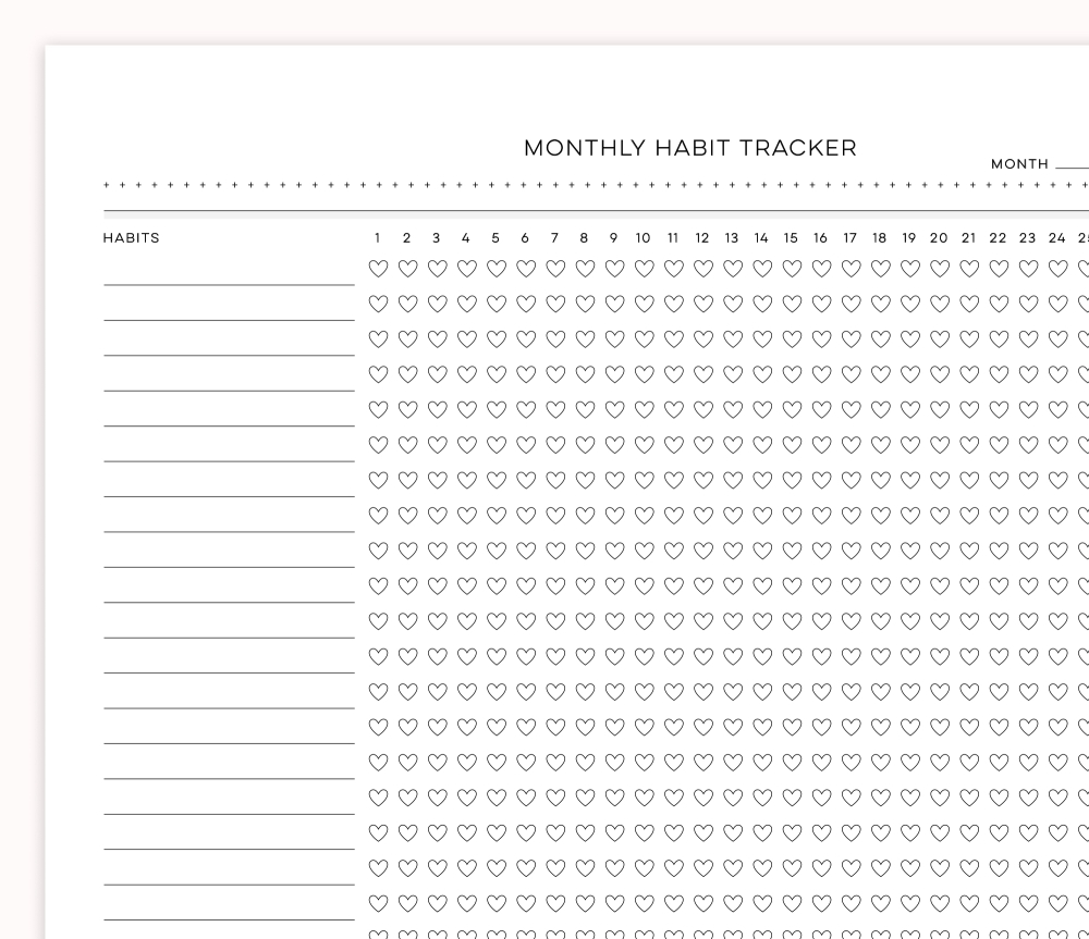 Monthly Habit Tracker