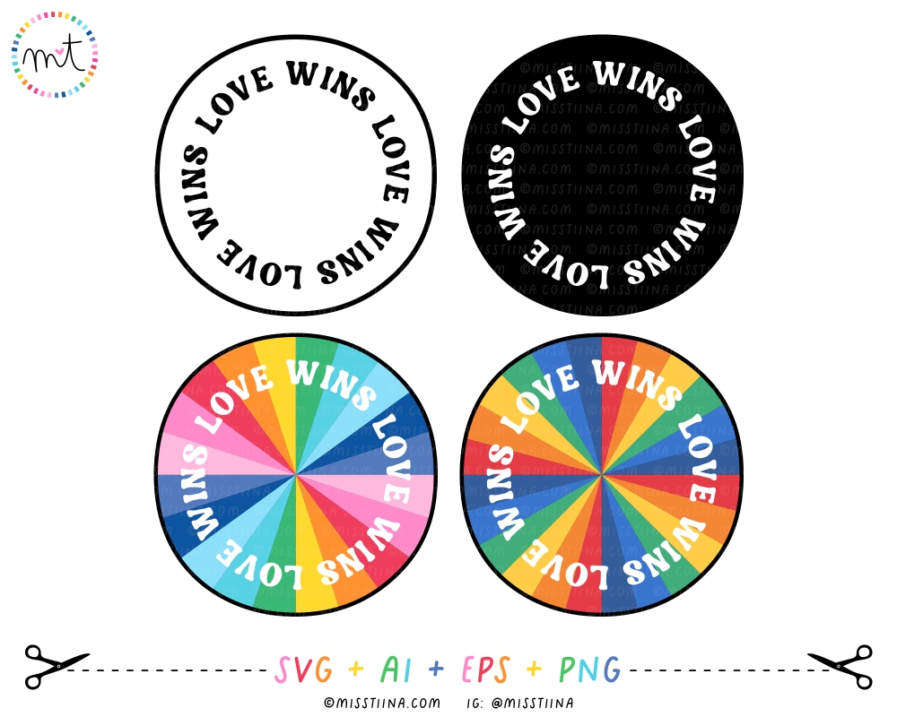 Love Wins Rainbow SVG