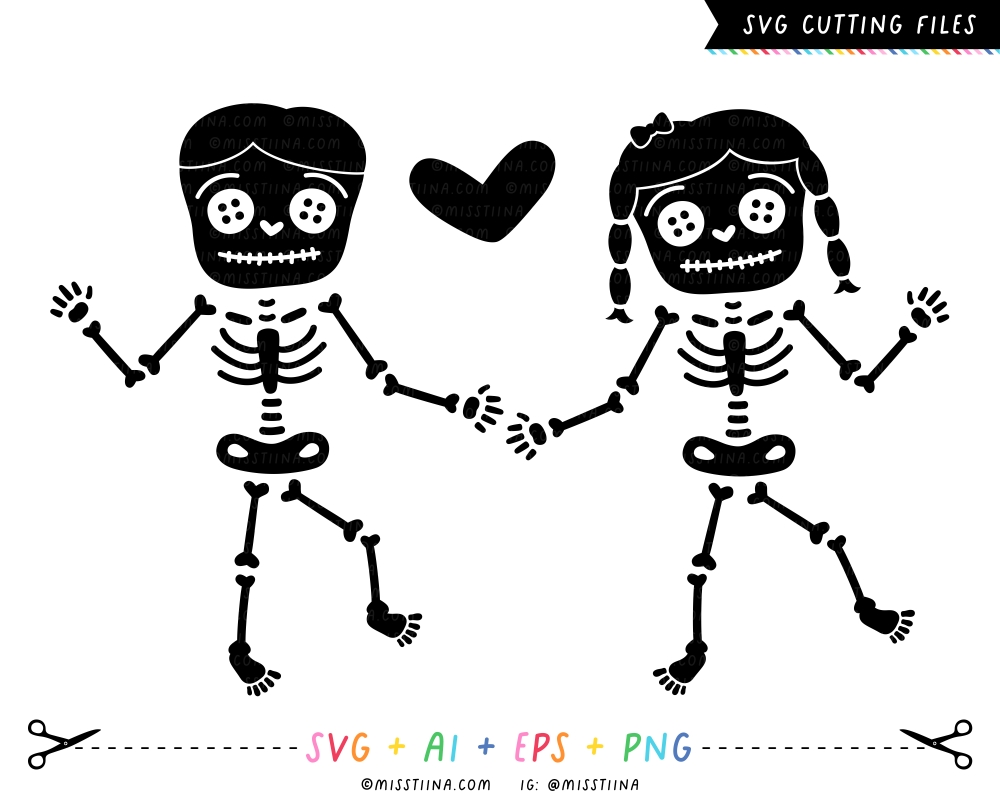 Skeleton Cuties SVG