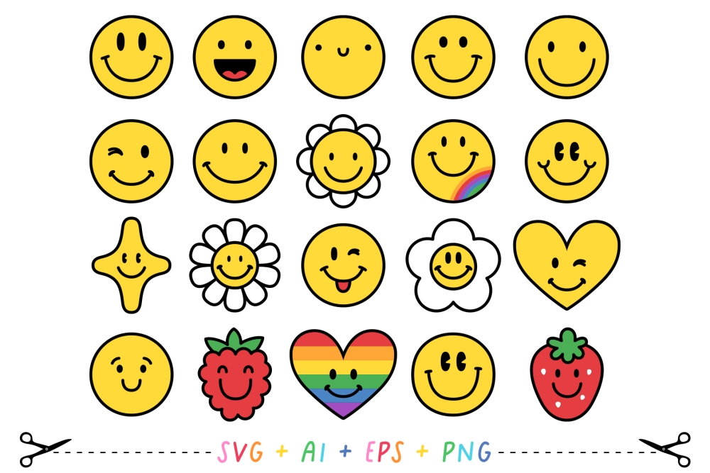 100 Smileys Collection SVG