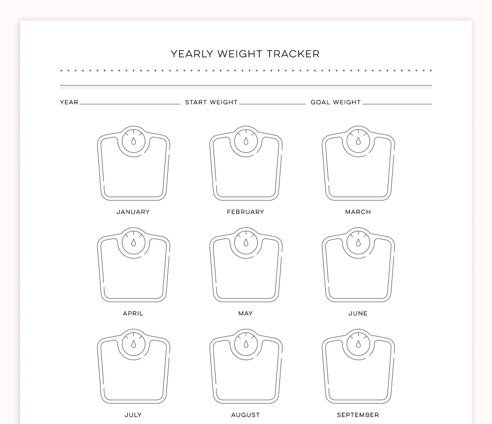 Yearly Weight Tracker