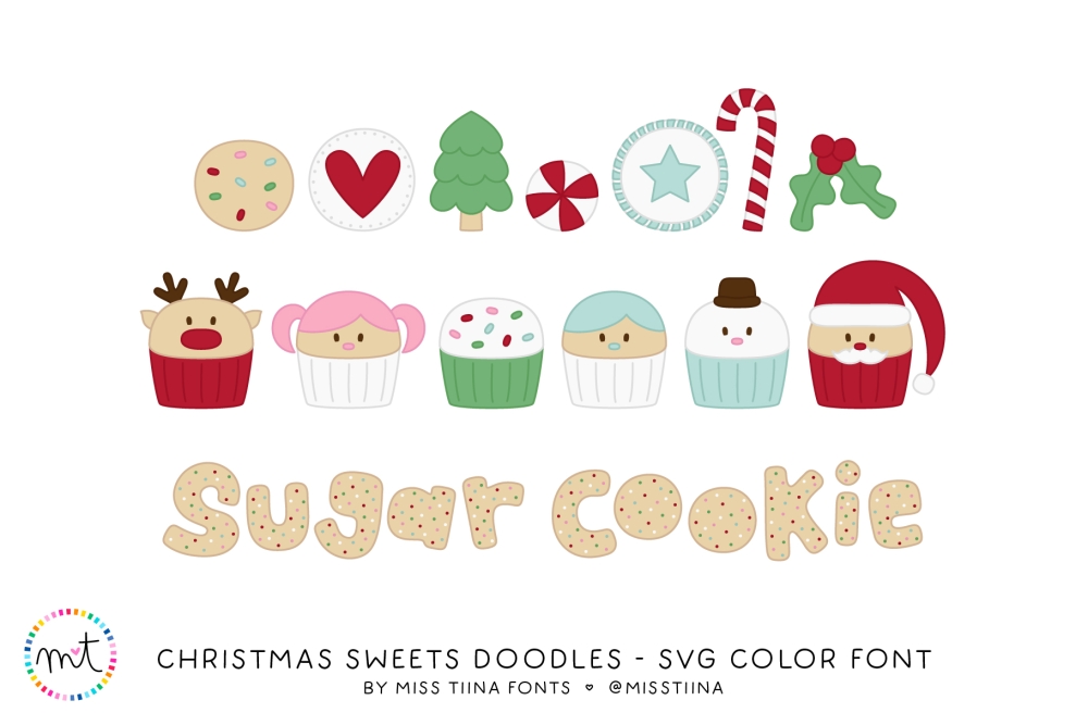 MTF Christmas Sweets Doodles - Color SVG
