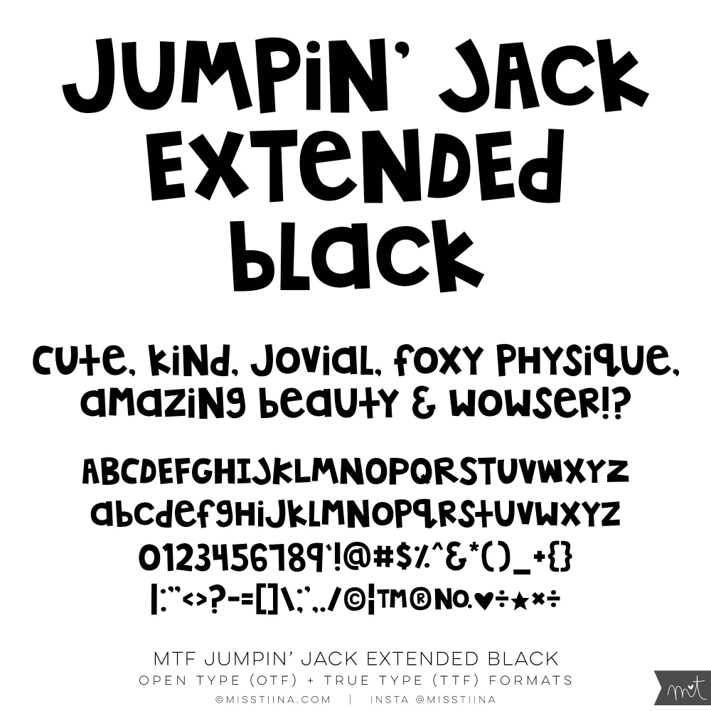 BUNDLE: MTF Jumpin Jack EXT SVG Color + Black + Outline