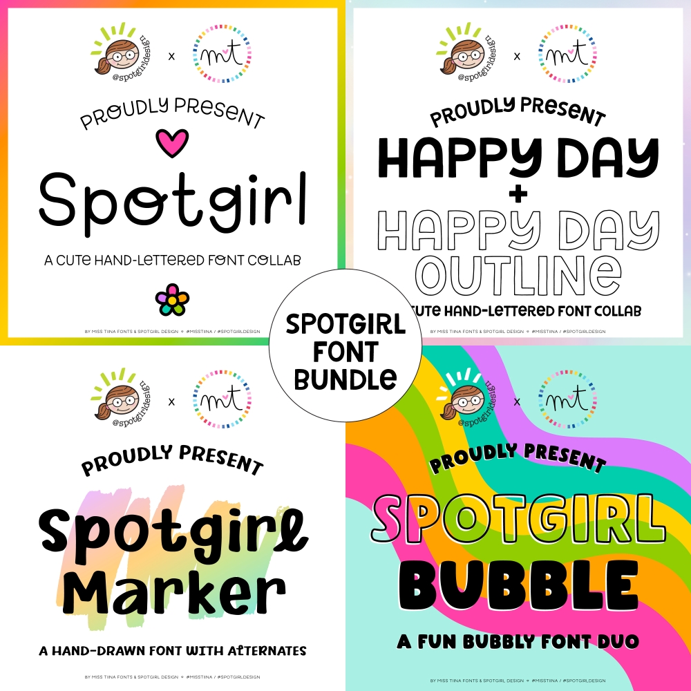 Spotgirl Font Bundle