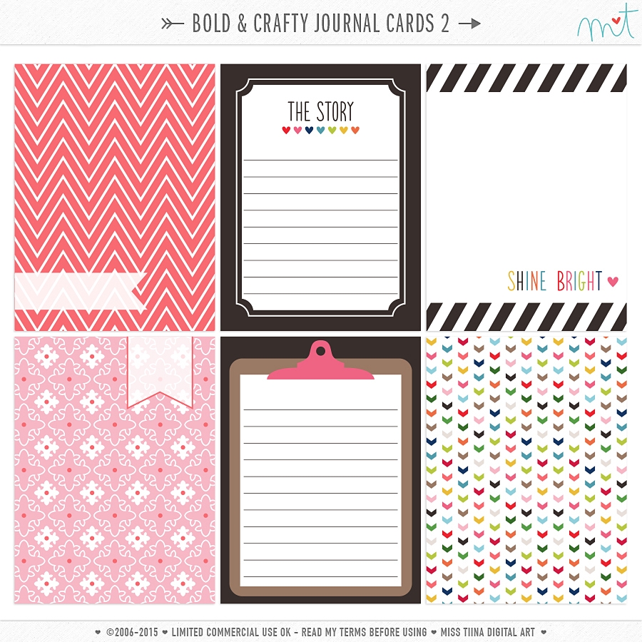 Bold & Crafty Journal Cards 2 CU