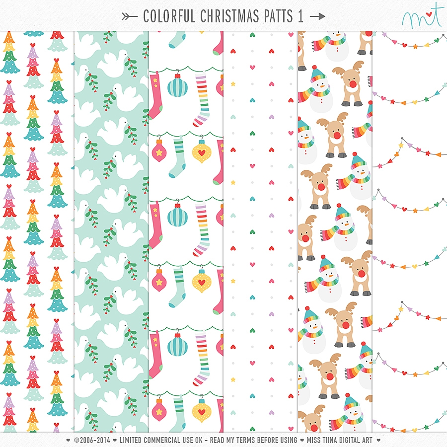 Colorful Christmas Patts 1 CU