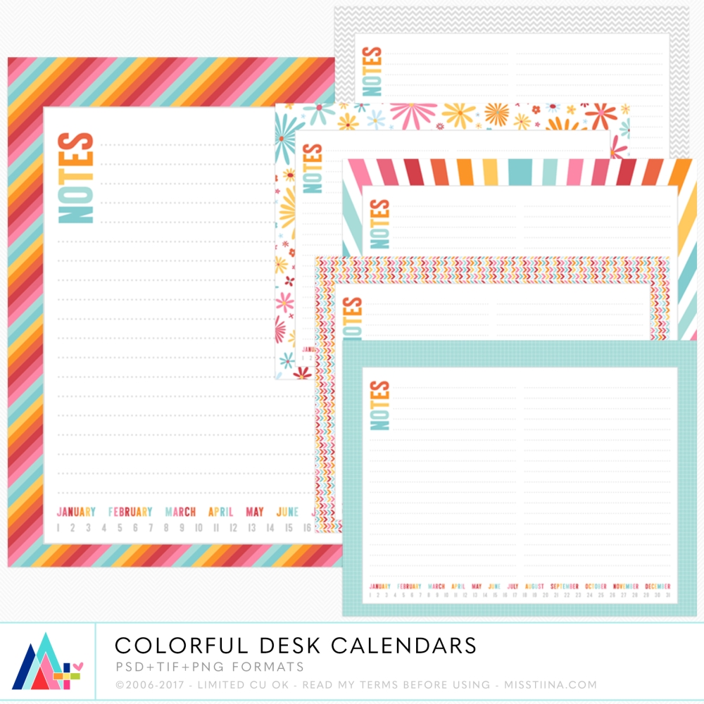 Colorful Desk Calendar CU