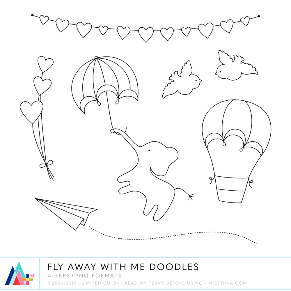 Fly Away With Me Doodles CU