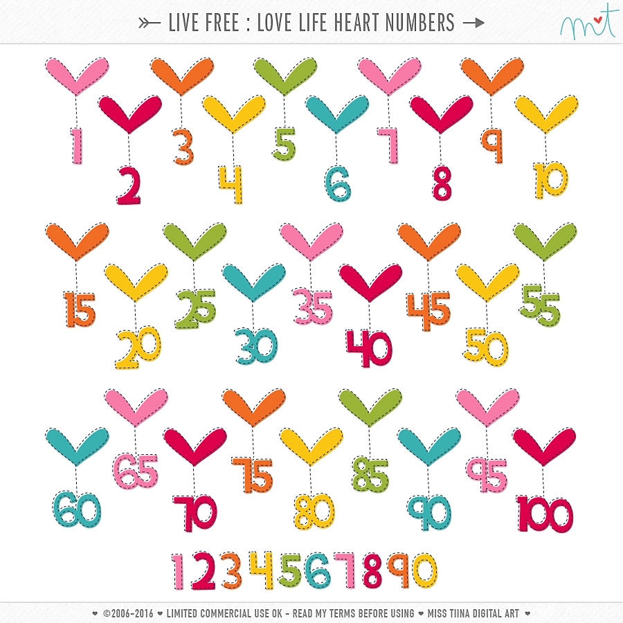Live Free : Love Life Heart Numbers