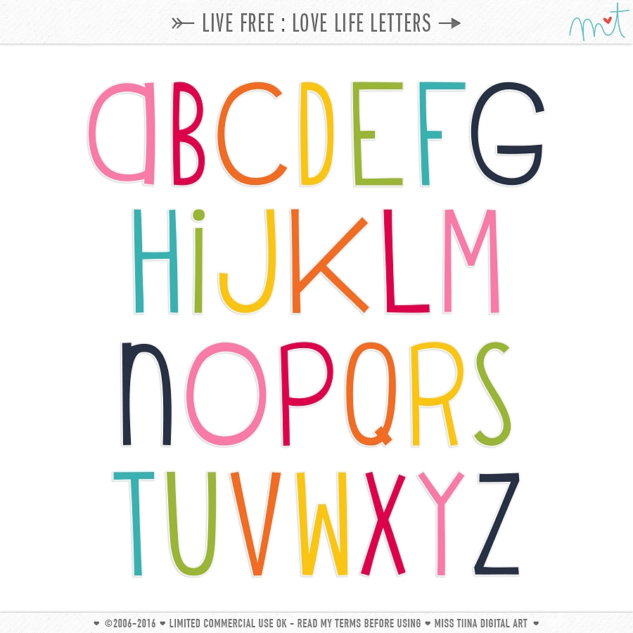 Live Free : Love Life Letters CU